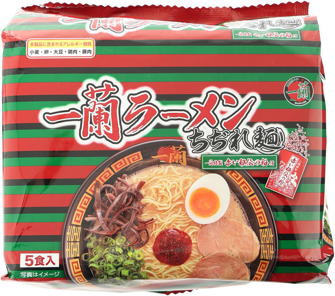 이치란 라멘 치지레면 특제 빨간 비법 가루 포함 5개입, 1개