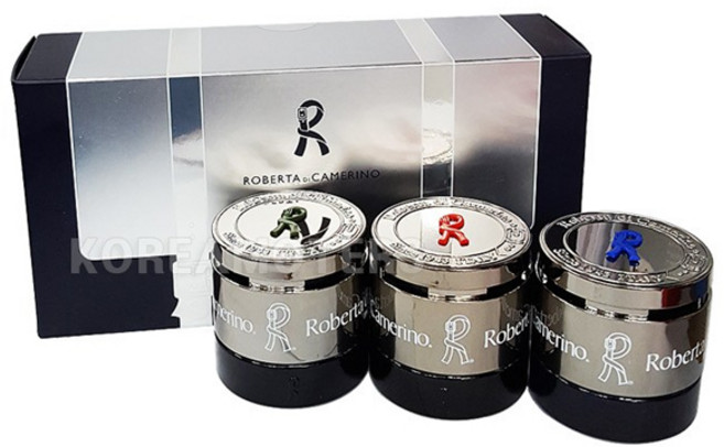 고급 명품 차량용 방향제 디퓨져 로베르타 디까메리노 4종 모음, 3.크롬타입(60ml)_3P, 1개