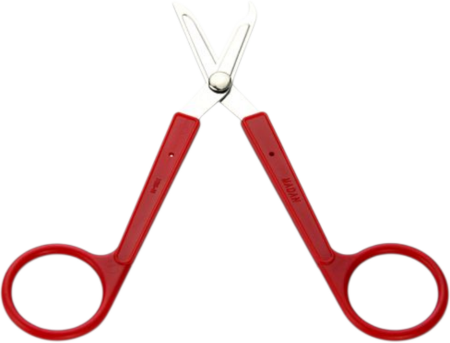 MADAN 마단밴딩가위 MBS-S01 고무줄 자르는가위 말티즈 고무줄자르는가위, 1개, 레드