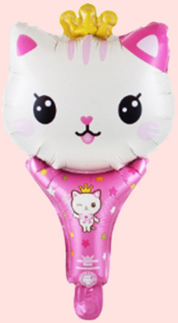 [예쁨주의지호] NF_캐릭터 손풍선 (캐릭터 선택) / 스틱풍선 / 막대풍선 / 머리띠풍선 / 팔찌풍선 / 머리풍선 / 꽃풍선 / 동물풍선, NF_손풍선_핑크캣