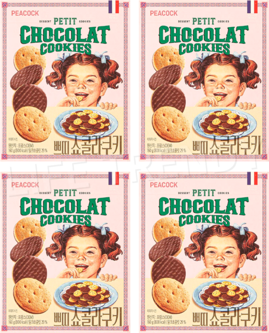 피코크 쁘띠쇼콜라쿠키 160g 2, 4개
