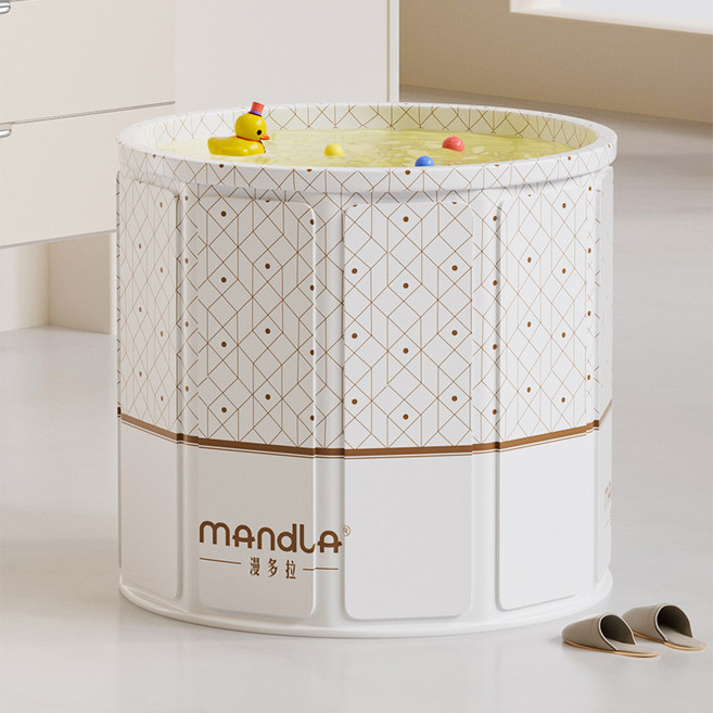 泡澡桶大人摺疊兒童洗澡桶冬天成人全身浴桶家用沐浴桶浴缸坐浴盆, 1個, 咖色:注水坐墊+排水管