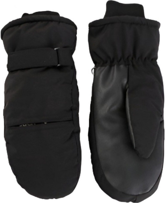 씨제이이 보온 방수 벙어리 스키 자전거 등산용 따뜻한 겨울장갑 양손착용 세트, 블랙, 1세트