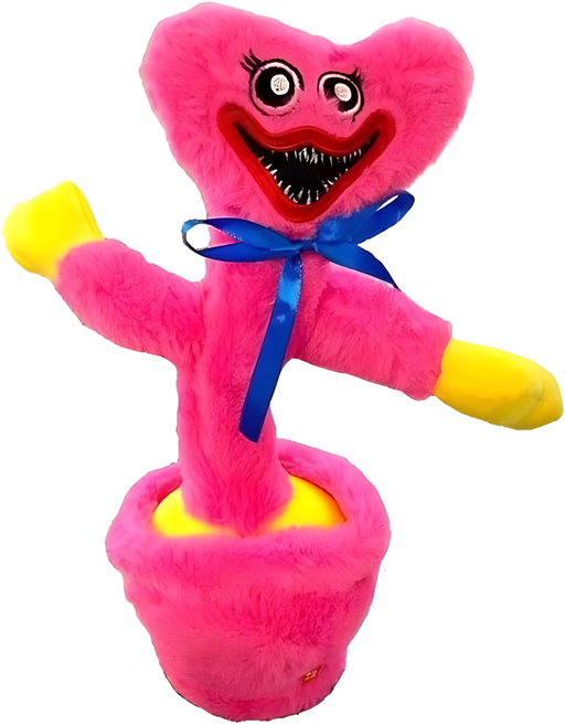 허기워기 춤추는 말하는 선인장 아이들을 위한 재미있는 완구, 1개, 핑크, 32cm