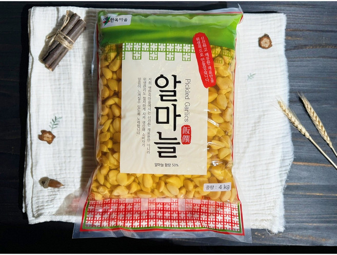 옛한옥마을 고기반찬 절임마늘4kg, 1개, 4kg