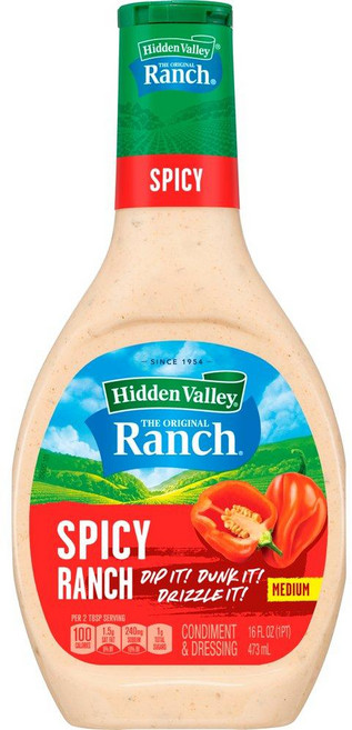 히든벨리 스파이시 랜치 소스 샐러드 드레싱 앤 토핑 Hidden Valley Spicy Ranch, 473ml, 1개