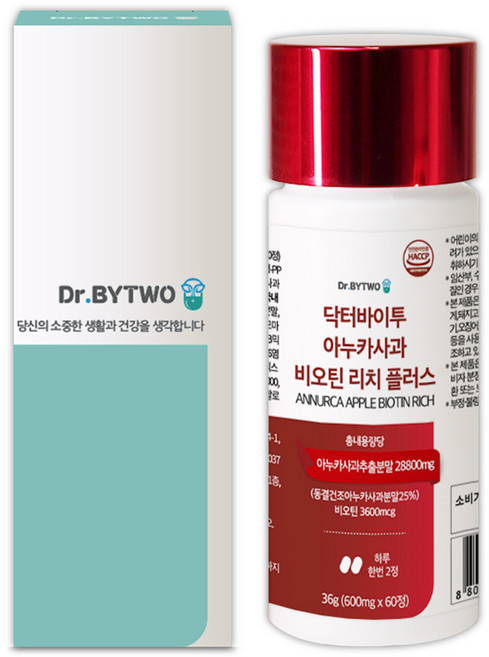 아누카사과 추출분말 비오틴 맥주효모 600mg, 60정, 1개