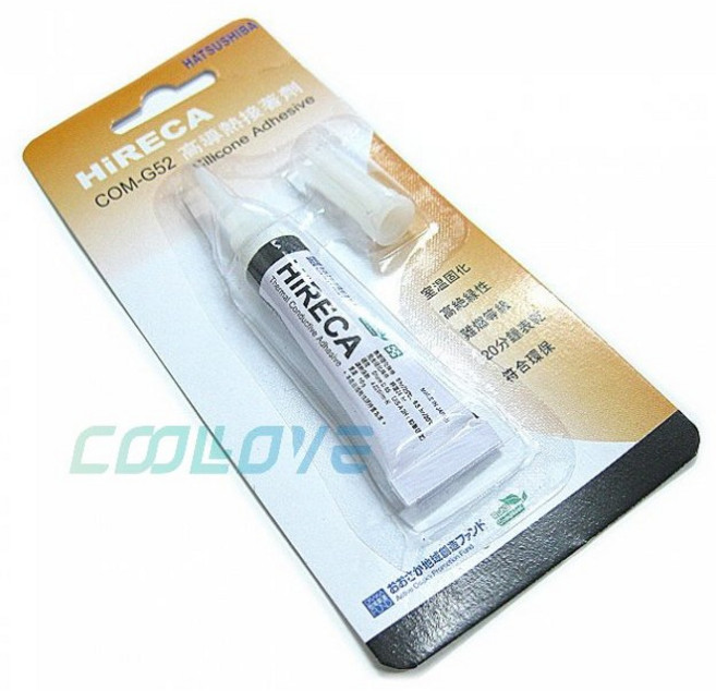 小白的生活工場*HiRECA系列 固化型導熱膏(乾燥後會固化 接著劑型散熱膏)取代一般導熱雙面膠, 1個, COM-G52