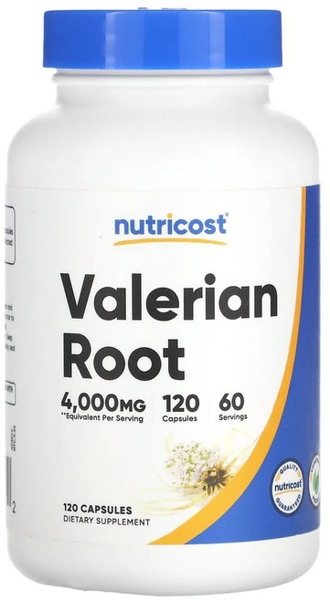 뉴트리코스트 발레리안 뿌리 추출물 4 000mg 120캡슐(1캡슐당 2 000mg), 120정, 1개 - 쿠팡