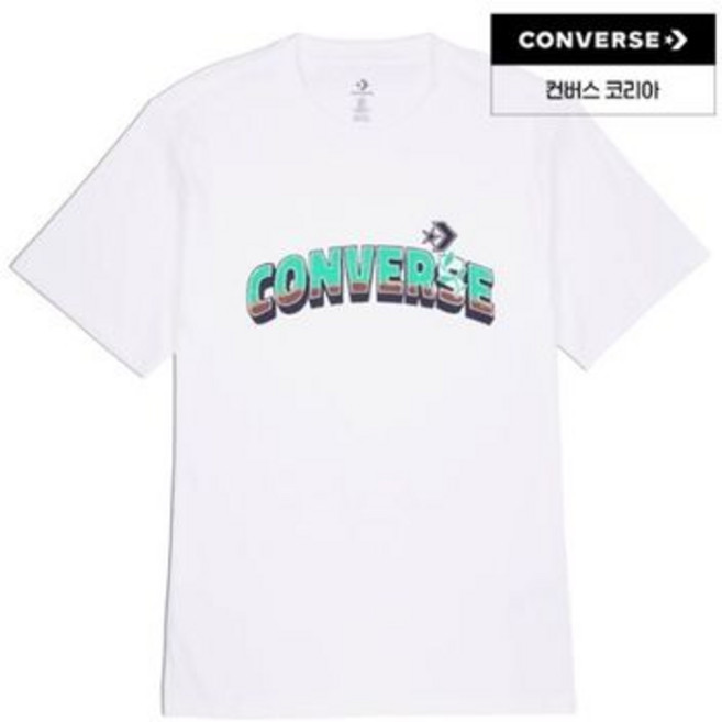 컨버스 남성 티셔츠 스타 쉐브론 플랜트 화이트