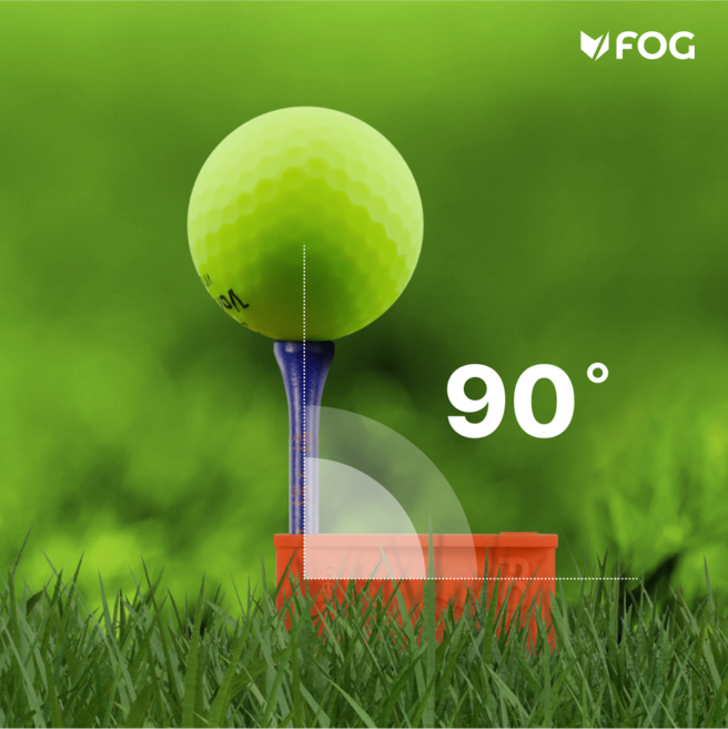 정확한 에이밍 일관된 티높이 티꽂이 디에임, 1세트, 오렌지1개/라이트스카이1개