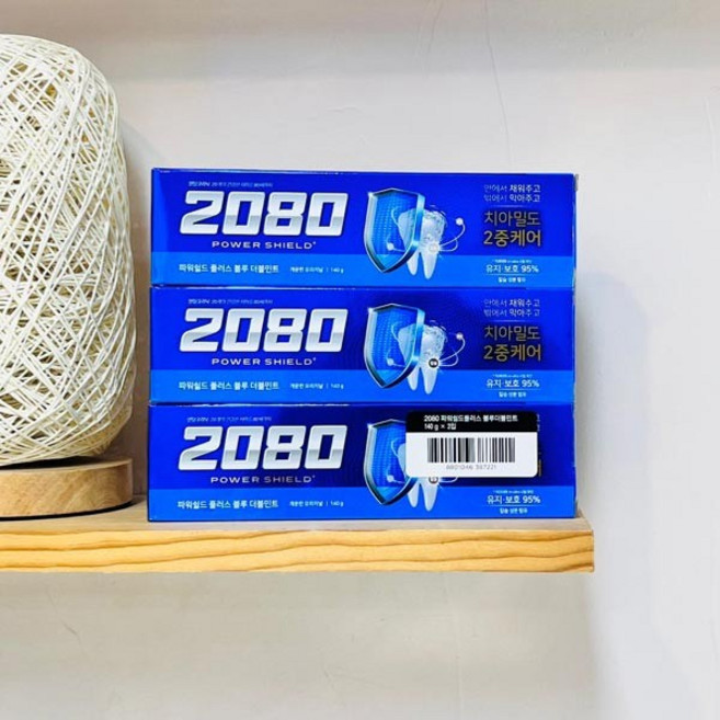 (ABM도매콜) 2080 파워쉴드플러스 블루더블민트 치약 140(3개입), 1개