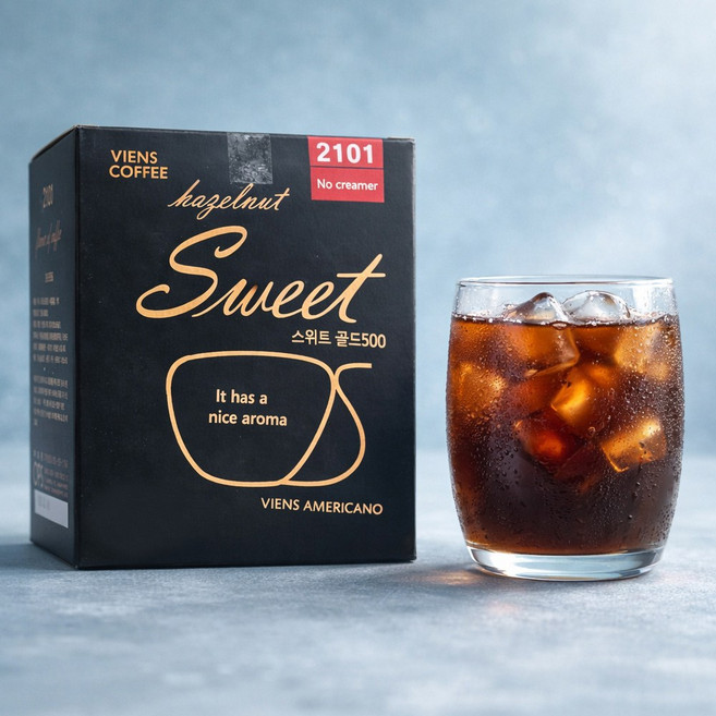 Ops 비엔스커피 믹스 아이스 viens coffee [2101] 헤이즐넛 아메리카노 스위트(Sweet), 7g, 50개입, 1개, 7g