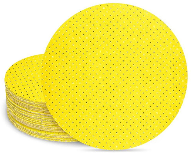 [ 709154 ] 티샤 25피스 225mm 22.9cm(9인치) 후크 루프 건식 벽체 샌딩 디스크 60/80/120/180/240 그릿 벽 천장 골드 샌더 사포 키트, [ 709154 ] 티샤 25피스 225mm 22.9c