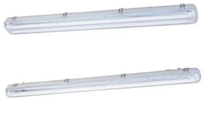 亮明家 LED T8 防潮燈 空台 防水防塵 戶外燈 可換燈管, 1個, 4尺單管