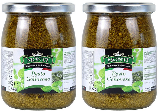 MONTI 바질 페스토 소스, 500g, 2개