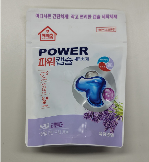 해피홈 파워 캡슐 트리플 라벤더향 10개입 일반 드럼 겸용, 3개