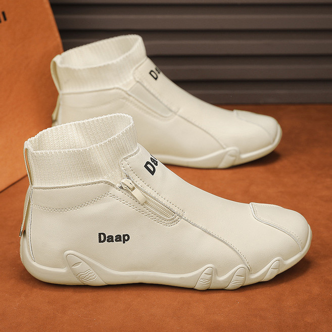 LIANWEN 남자발목구두캐주얼 남성앵글부츠 하이탑 스니커즈 양말부츠 방수 미끄럼 방지 남성구두