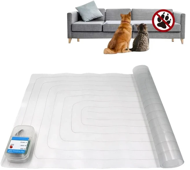 반려동물 훈련 매트 애완견 고양이 쇼크 패드 3 가지 작업 개 안전 떨어지게 함, 01 152.5x30.5cm, 1개