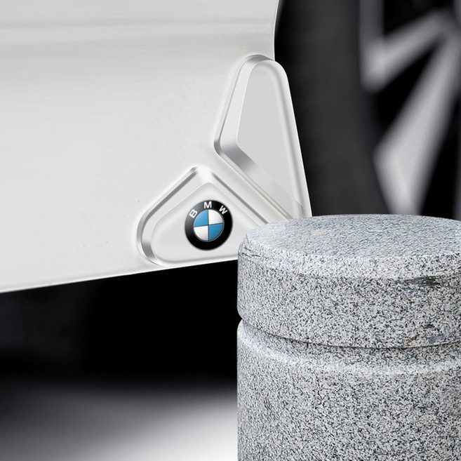 차량용 문콕방지 로고 도어가드, 4개, 투명