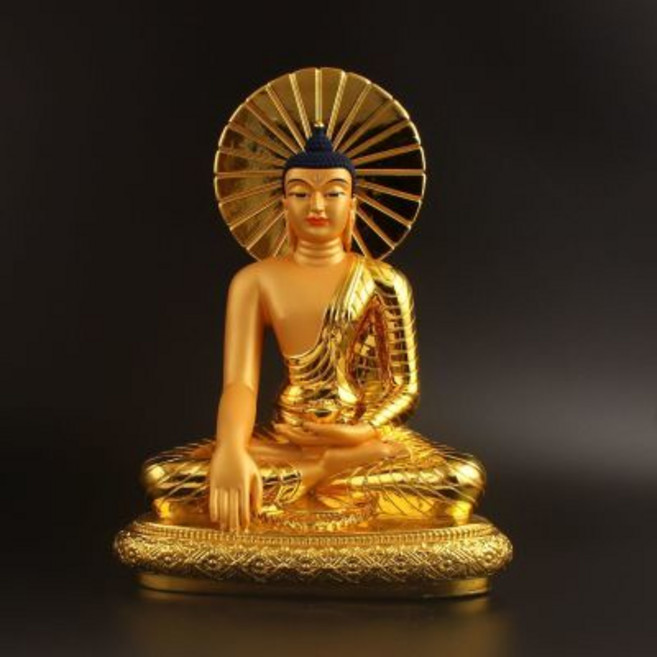 吉飾坊 印度佛陀釋迦牟尼佛像 樹脂工藝品擺件, 印度佛陀釋迦牟尼佛像神像菩提伽耶佛祖像如