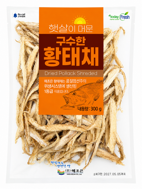 해조은 햇살이 머문 구수한 황태채 300g, 1개