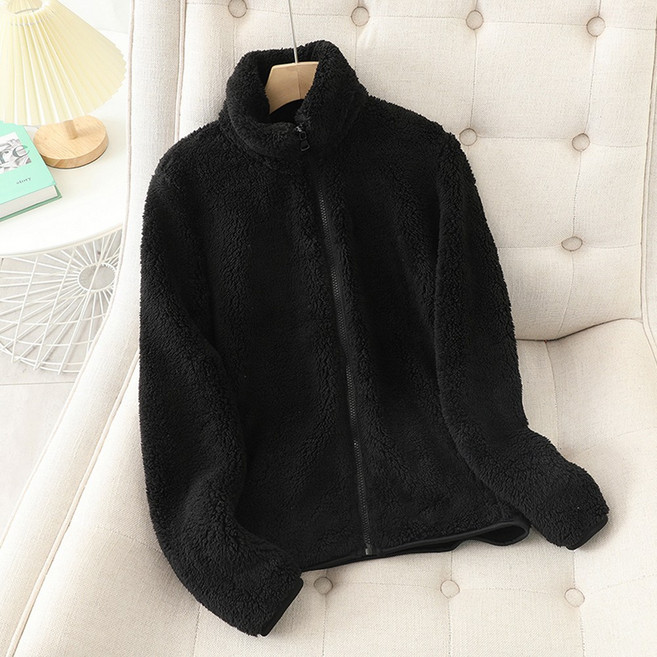 남녀공용 포근한 뽀글이 후리스 플리스 자켓