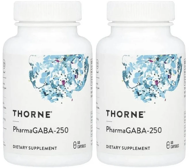 쏜리서치 가바 감마 아미노뷰티릭산 Thorne PharmaGABA 250mg 60캡슐 2병, 2개, 60정 - 쿠팡