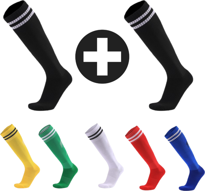 업핏 발이편한 유소년 성인 축구양말 니삭스, 2개, 블랙