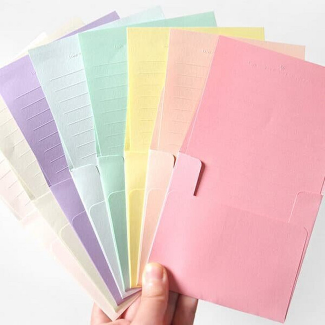 투영 미니 레인보우 파스텔 편지지(편지지4장+봉투2장), 옐로우, 상세페이지 참조5