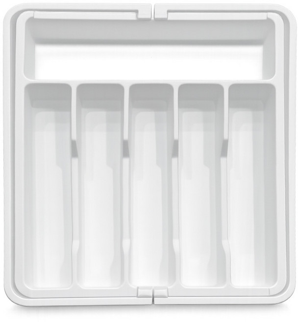 길이조절 수저 정리 트레이, 화이트, 1개