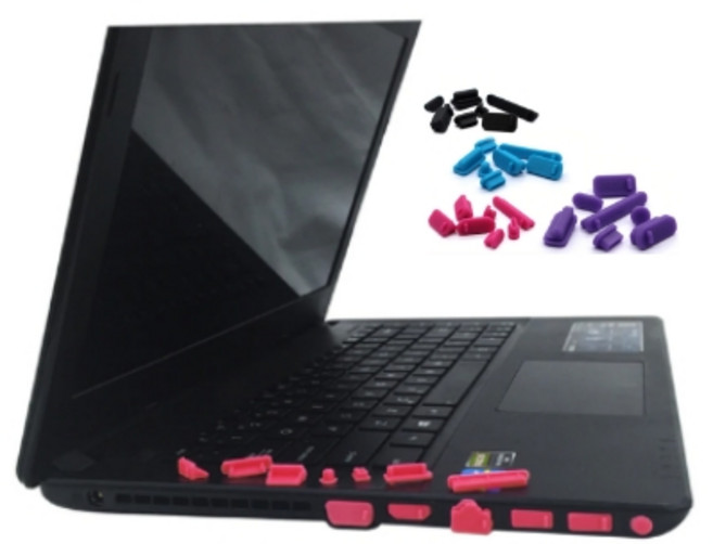 USB 보호캡 노트북 포트 마개 13개 이물질 먼지차단, 핑크CM000500, 1개
