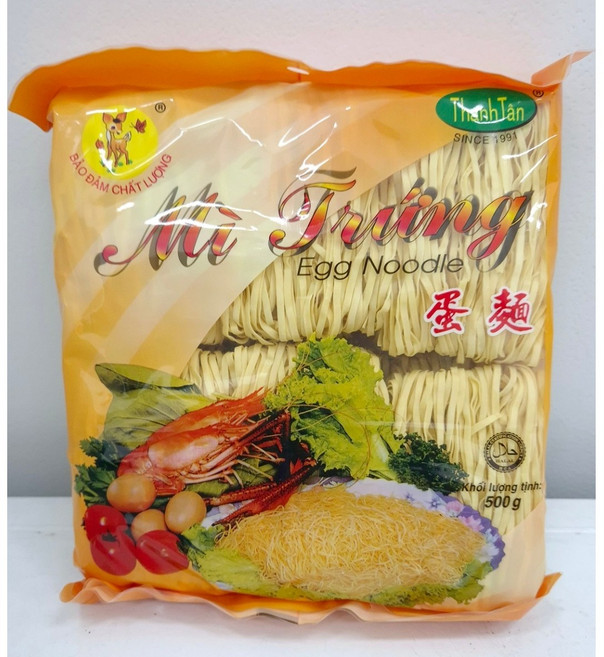 프랜차이즈도 선택한 베트남 탄탄 에그누들 얇은면 아시아식품연합, 1개, 500g