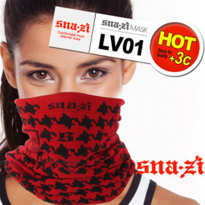 방한용 멀티마스크 넥워머 넥케이터 SN LV-01, 레드