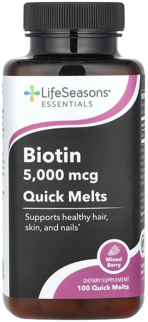 LifeSeasons 비오틴 믹스 베리 5000mcg 100정, LifeSeasons비오틴믹스베리5000mcg100정, 1개 - 쿠팡