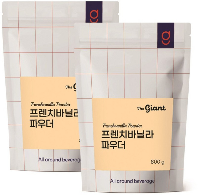 자이언트 프렌치바닐라 파우더 800g 2개 세트, 1세트, 2개입