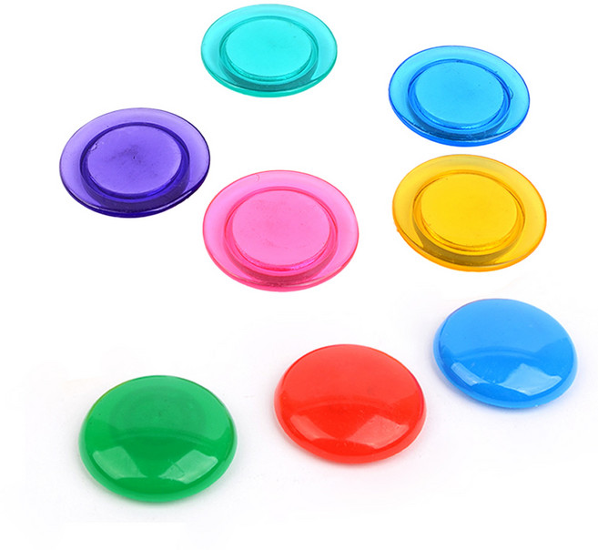 게시판 자석 원형 플라스틱 컬러 바둑알 보드 마그넷, 컬러원형