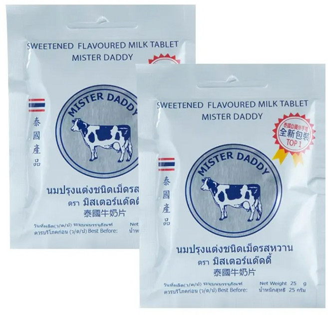 Mister Daddy 泰國巧克力風味牛奶片 25g, 1個, 泰國牛奶片