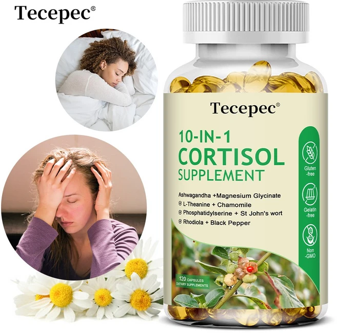10 in 1 코티솔 밸런스 지원 보충제 - 남아공 취가지 마그네슘 글리신 함유 - 수면의 질 개선 정서적 안정 정서적 건강 증진, 3개, 60회분 - 쿠팡