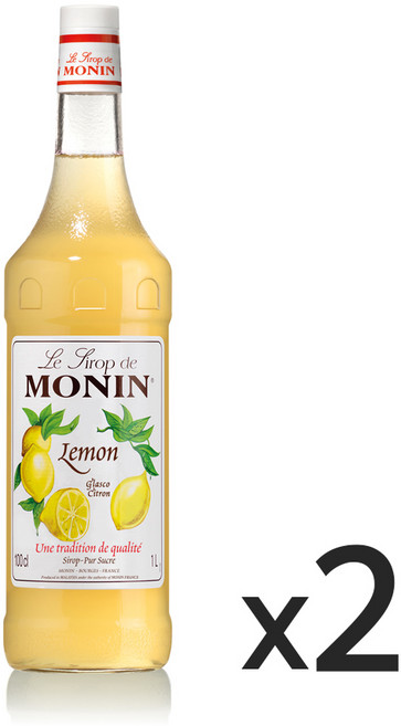 모닌 레몬 시럽, 1L, 2개