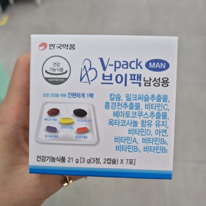 브이팩 남성용 멀티비타민, 21g, 1개
