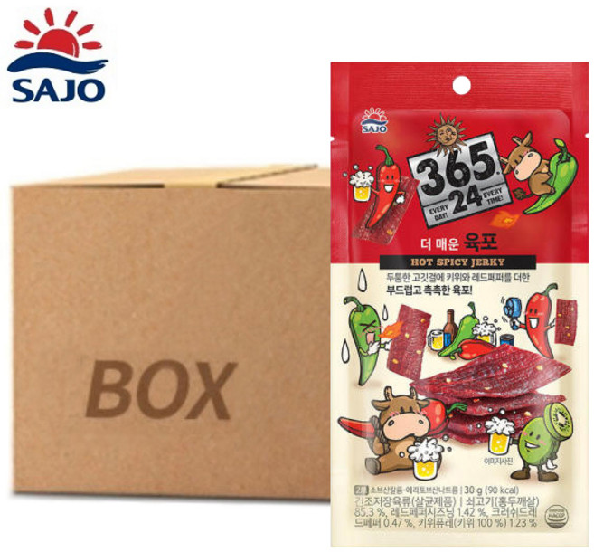 삼육오점이사 더 매운 육포, 30g, 30개