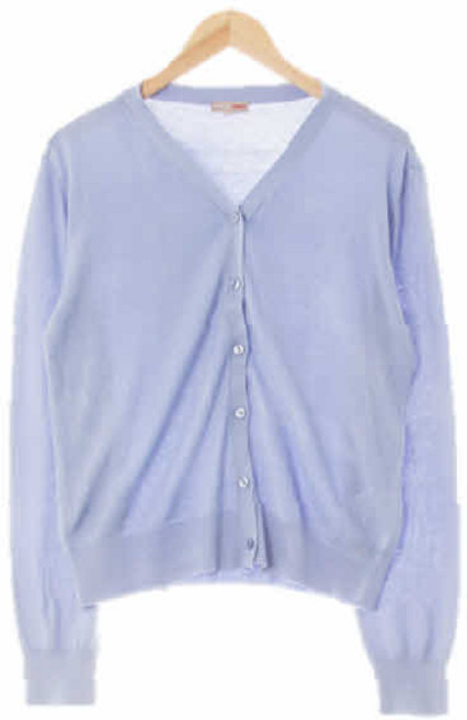 1233 스파오 딥스카이블루 아크릴 브이넥긴팔니트가디건 [L]