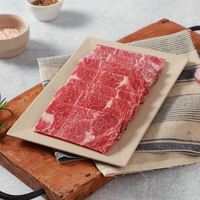 [농협안심한우] 1등급 순삭구이 대패구이용 300g, 1개