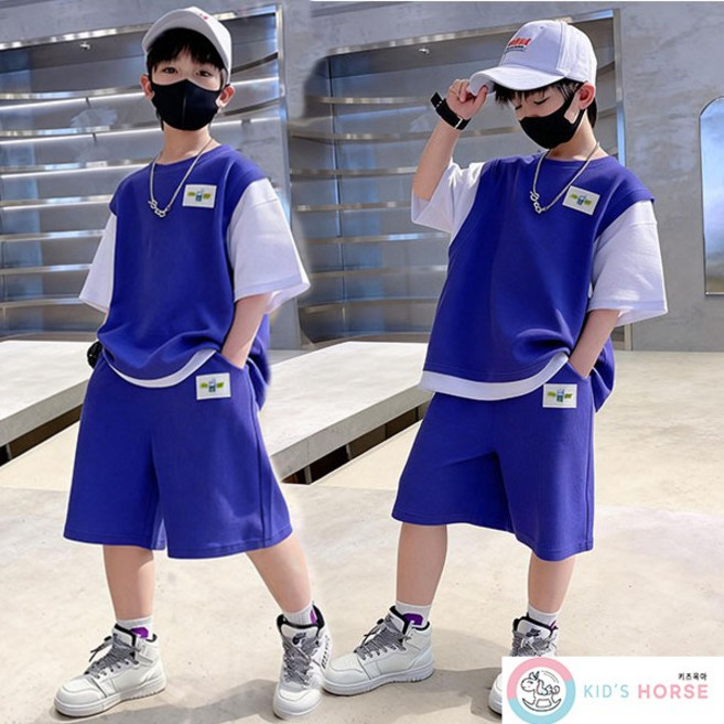 키즈목마 kid's horse 2025 봄 여름 남아 세트 아동 여름 상하의 세트 남아 반팔 반바지 세트 주니어 반팔티 상하복 573
