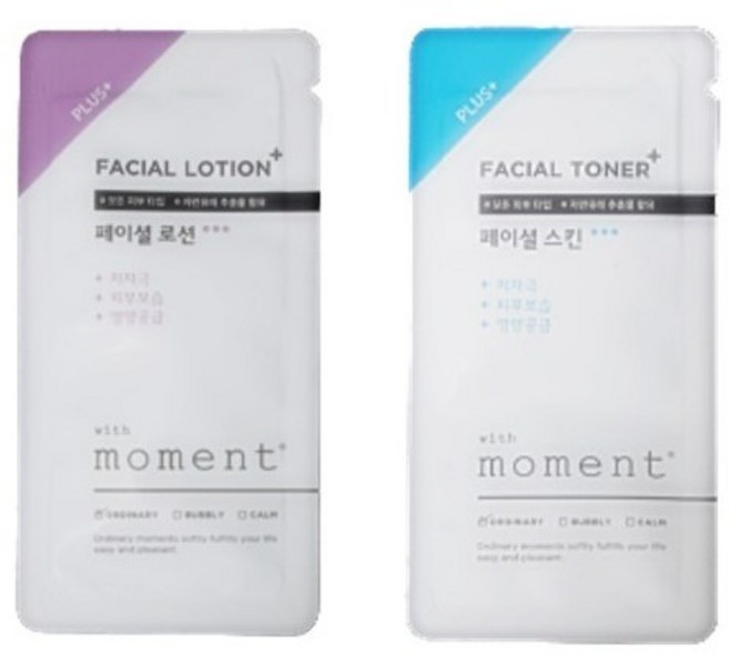 일회용스킨 또는 일회용로션 100개 3ml 여행용스킨로션 휴대용 위드모먼트 페이셜, 로션100개