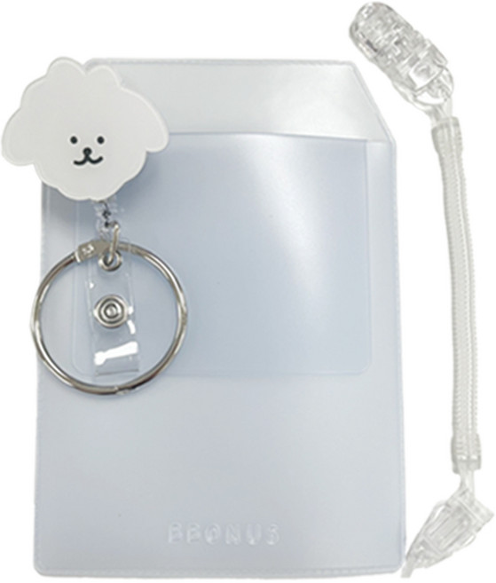 뽀너스 널스포켓 간호사 주머니 필통 수납 포켓 집게 가위 줄 스프링 캐릭터 테이프걸이 사원증목걸이, 화이트모음