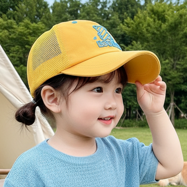 몽실이 러블리베어 메쉬 야구 모자 유아동 키즈 모자 사진촬영