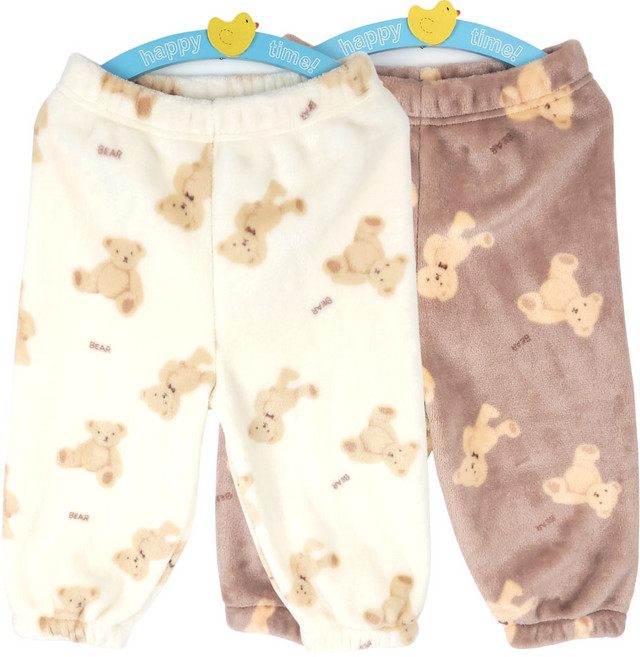 허리밴딩 발목 고무줄 극세사 테디 수면바지 가을 겨울용 아기 아동 유아 수면 바지