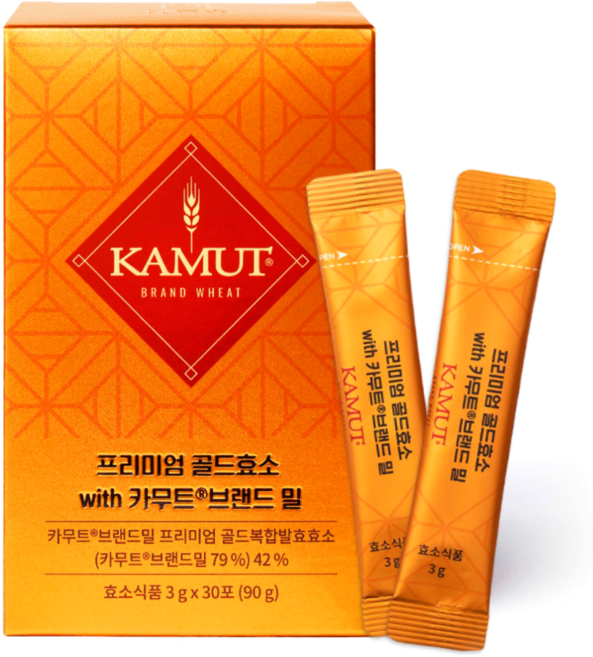 본사직배송 프리미엄 골드 카무트효소 100% 브랜드밀 곡물 발효 효소 한달분, 90g, 1개